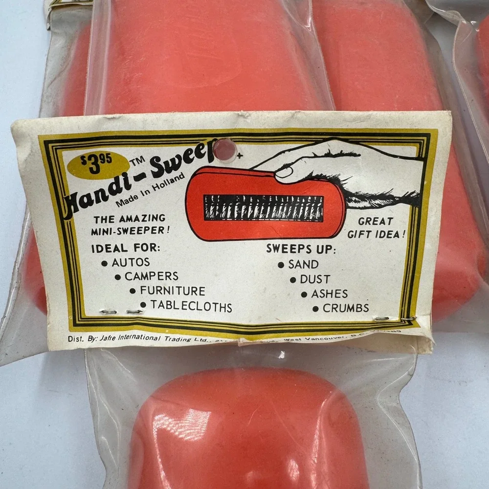 Handi-Sweep‎ Mini Sweeper Orange Vintage Manual Crumb Brush Lot of 5